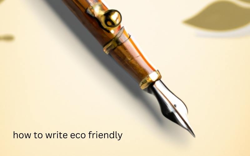 how to write eco friendly
